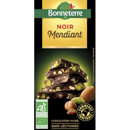 BONNETERRE CHOCOLAT NOIR MENDIANT 100G
