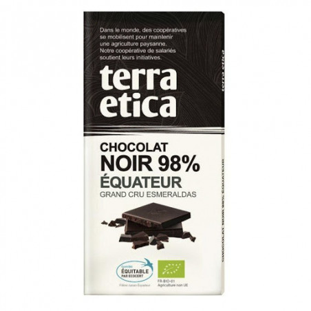 TERRA ETICA CHOCOLAT NOIR 98% 100GR